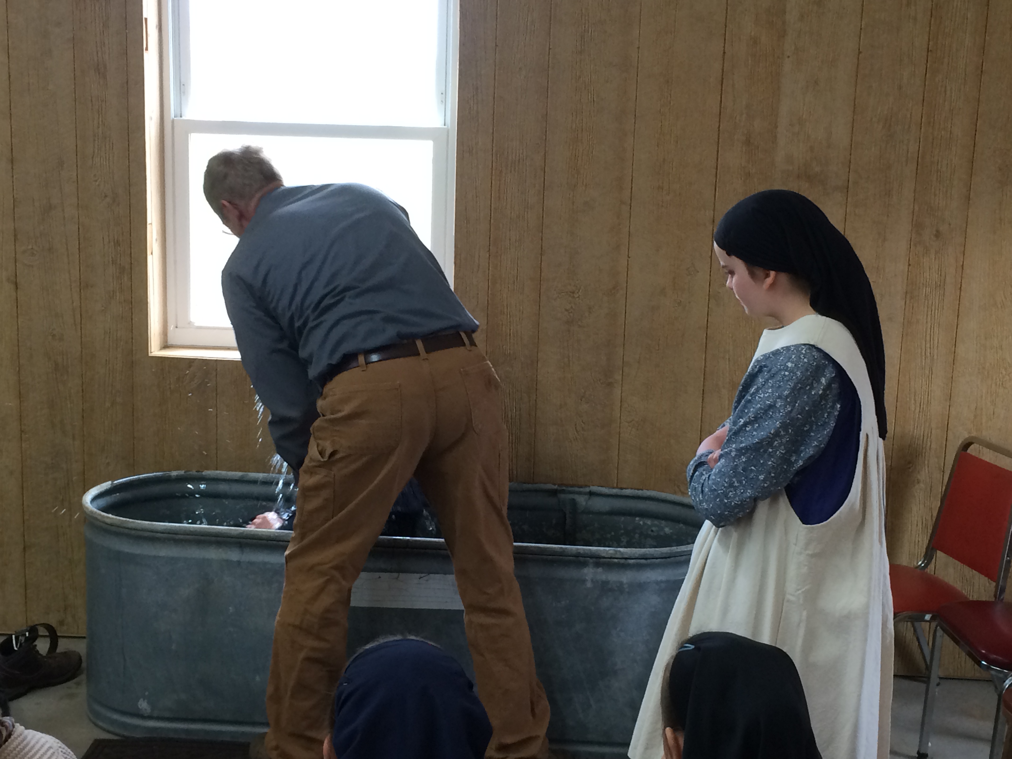 Heidi and Jadon Being Baptized